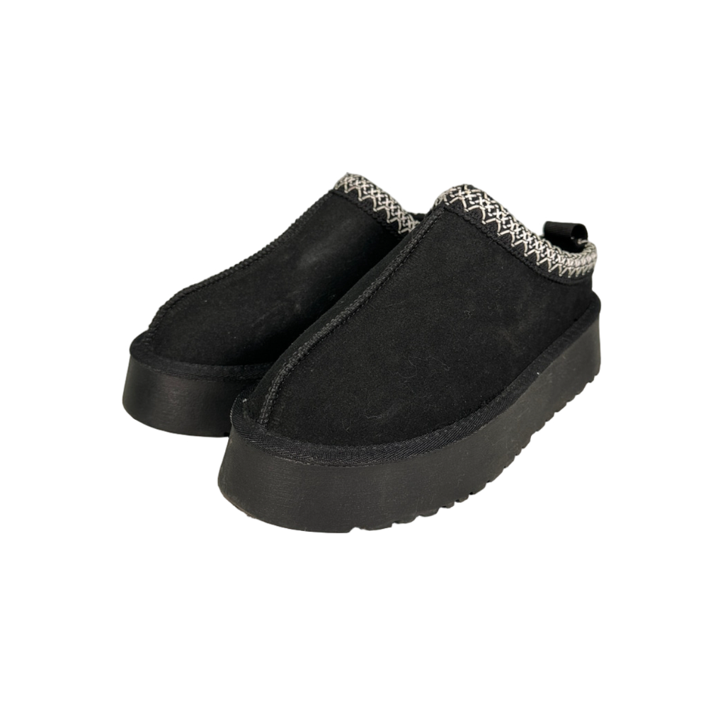 Preppy Slip on Clogs French Connection Black Casual Platform Slippers 9/10‎